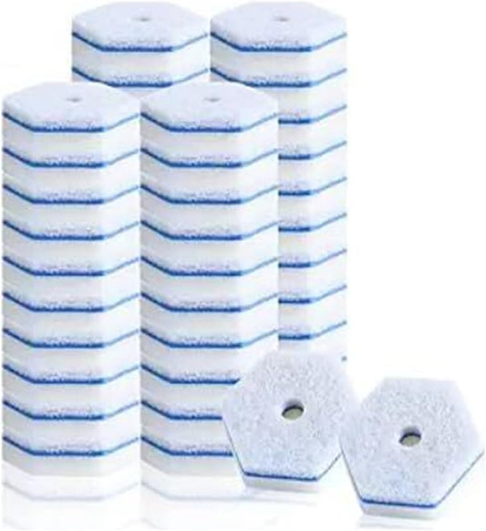 Disposable Toilet Brush Refills 40 Count, Toilet Wand Replacement Heads for Bowl Cleaning and Stain Removal