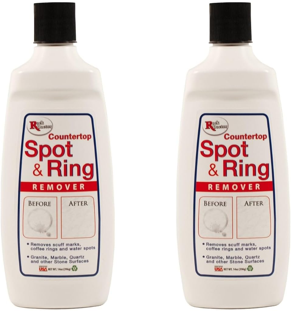 Rock Doctor Spot & Ring Remover, Works on Granite, Marble, Countertop & Quartz, Hard Water Mark & Spot Remover, Remove Coffee & Scuff Mark, 14 oz. Pack of 1