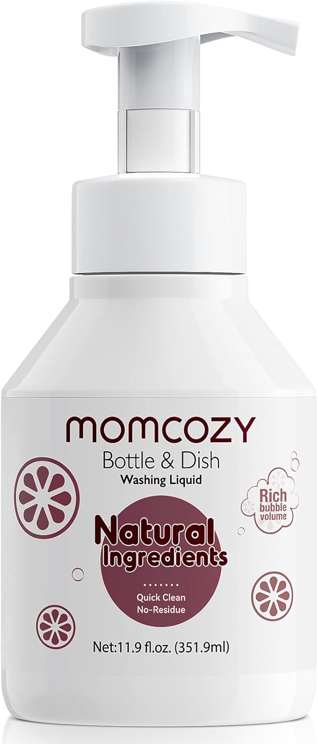 Momcozy Bottle Brush Cleaning Fluid, Powerful Cleaning with Natural Foam, Suitable for Momcozy Press Foaming Clean Bottle Brush Set, 11.9 Ounces