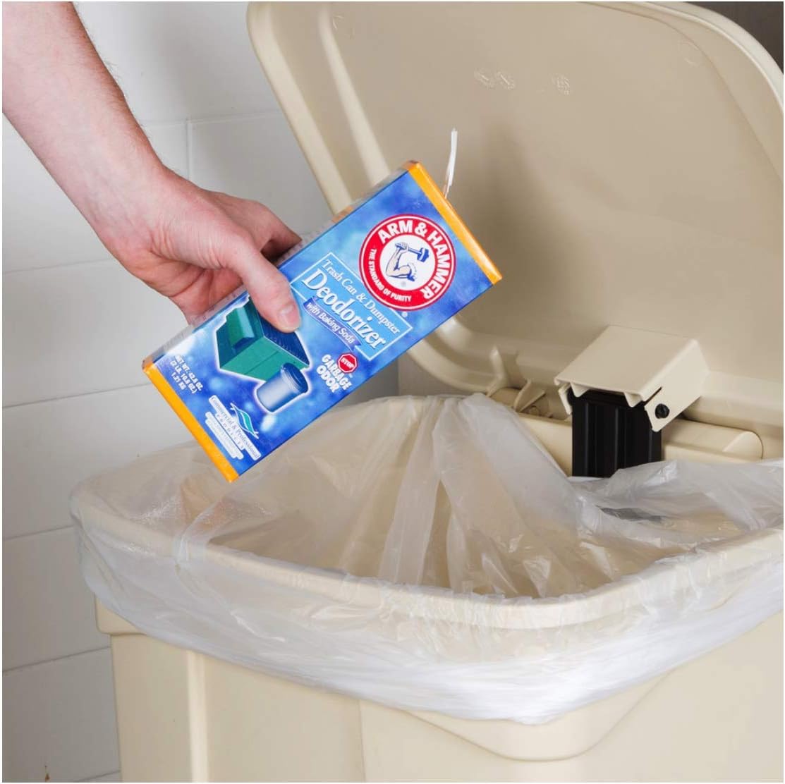 Arm & Hammer 3320084116CT Trash Can & Dumpster Deodorizer, Sprinkle Top, Original, Powder, 42.6 oz (Case of 9)
