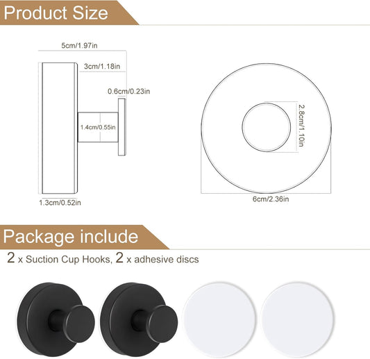 ZESLMG Adhesive Hooks for Shower, Chrome Self Sticky Hooks for Glass Window Kitchen Wall, Removable Bath Robe Loofah Door Wreath Coat Towel Hook No Damage for Hanging, 4 Pack