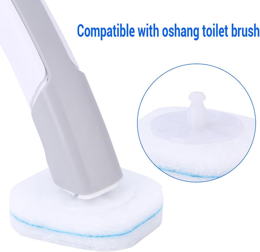 30 Count Disposable Toilet Brush Refills, Toilet Refill Pads Compatible with Clorox and Oshang Toilet Brush, Bathroom Cleaning Heads