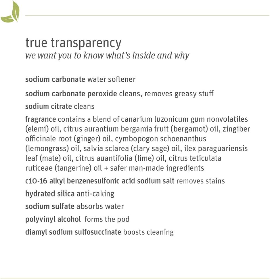 Grab Green Naturally-Derived, Tangerine with Lemongrass, 12 Pods (4-Pack), Mineral-Based Garbage Disposal Cleaner & Freshener