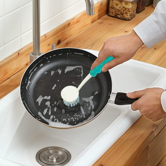 6 PCS Cleaning Brush, Scrub Brush Set for Kitchen and Bathroom Household Use with Various Brushes for Cleaning Dishes, Tiles, Corners and Floors