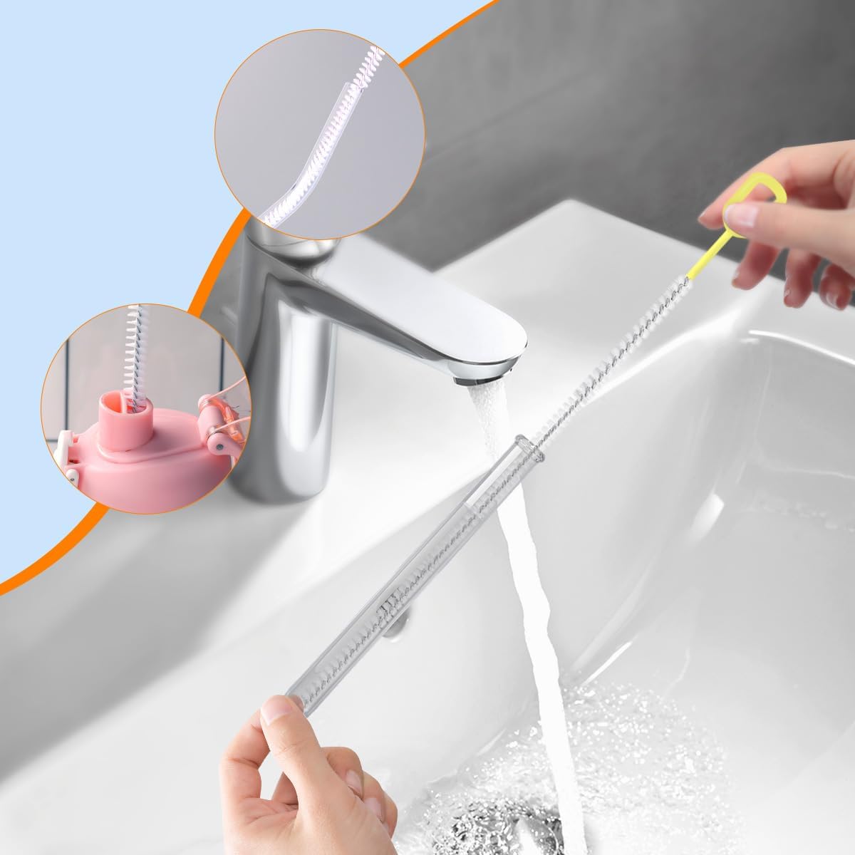 Straw Clean Brush Extra Long Straw Tube Brushes for Cleaning, Reusable Drinking Straw Cleaner Brush Set, Glass Pipe Cleaning Brush (12 inch)