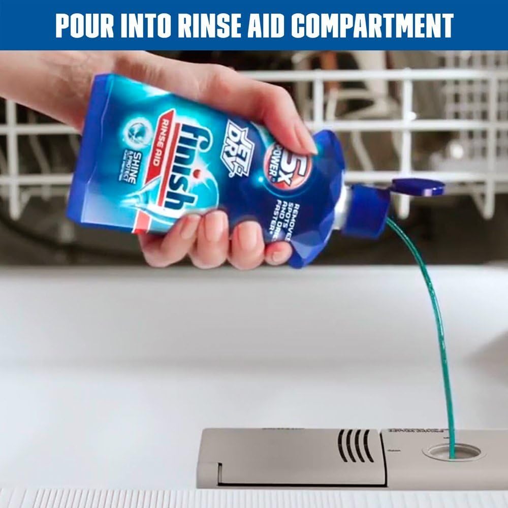 Finish Jet-Dry Rinse Aid, Dishwasher Rinse Agent & Drying Agent 8.45 oz ( pack of 8)