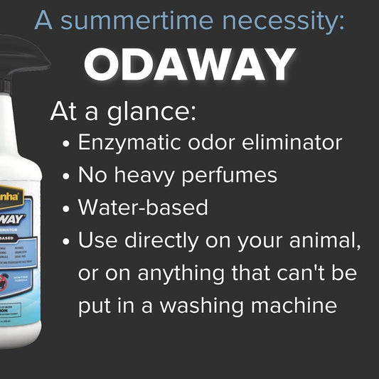 Pyranha Odaway Ready-to-Use Odor Eliminator Spray – Broad Spectrum Scent Neutralizer for Home, Kennel, Car, Bathroom & Gear, Quart