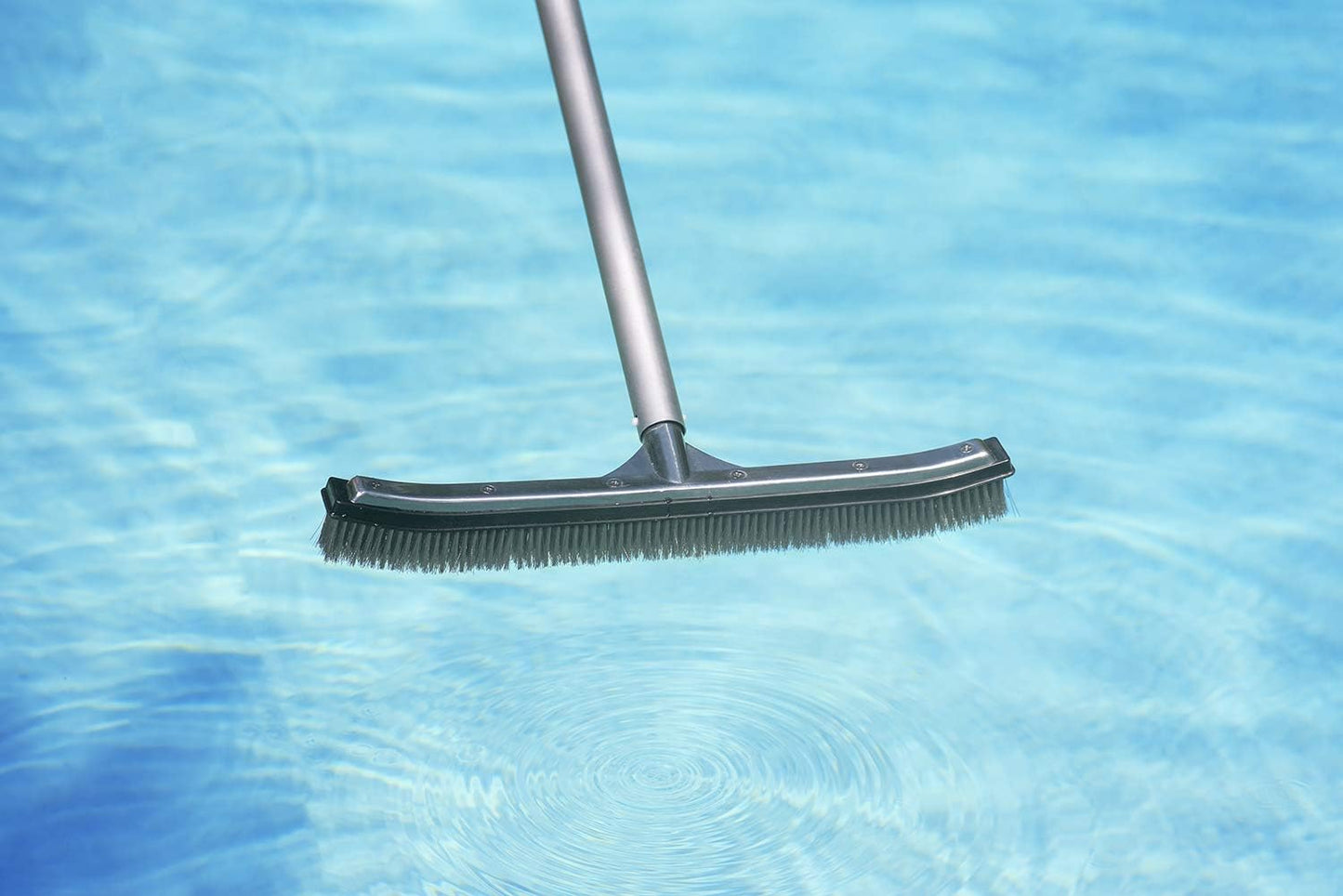 Poolmaster 5-Inch Stainless Steel Pool Algae Detail Brush, Heavy-Duty Aluminum Back, for Gunite Concrete Pools and Spas, Small Narrow Head for Corners, Steps and Tight Areas