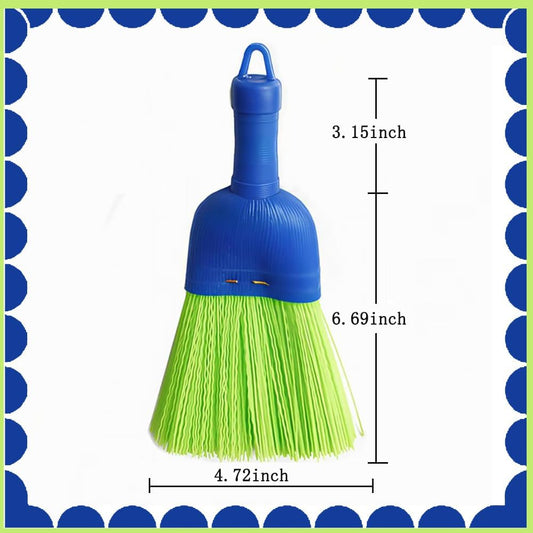 Hand Whisk Broom Handheld Poly Fiber Outdoor Car Broom with Hang Hole for Cleaning Indoor Porches Floors Decks Driveways Dirt Dust (1 Pack)