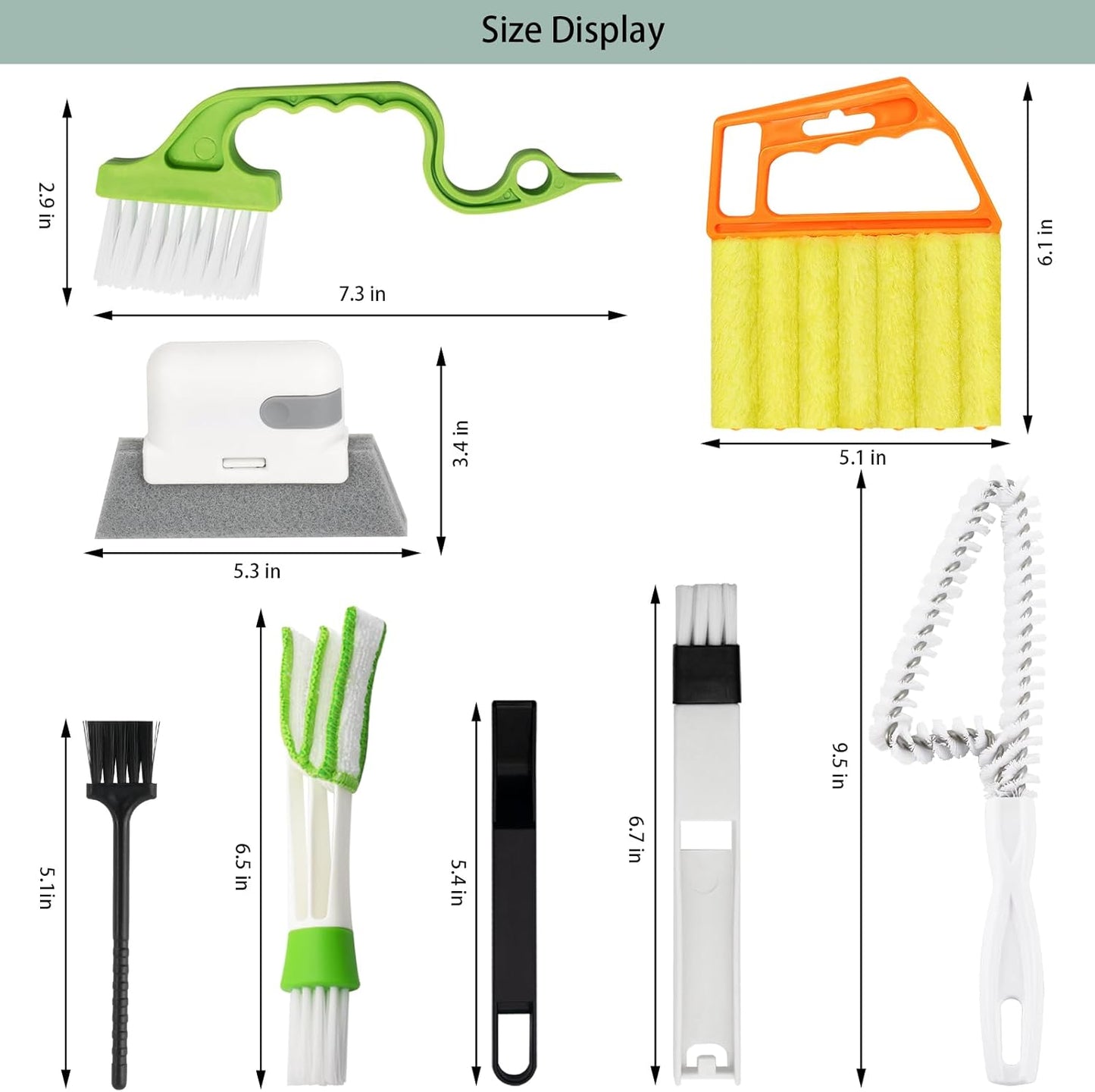 Openfly Venetian Blind Cleaner Duster Tool, Hand-held Window Shutters Duster, Window Blind Cleaning Tool, Groove Gap Cleaning Brush for Blind, Air Conditioner, Car Vents, Fan, Door Window Track- 8Pack
