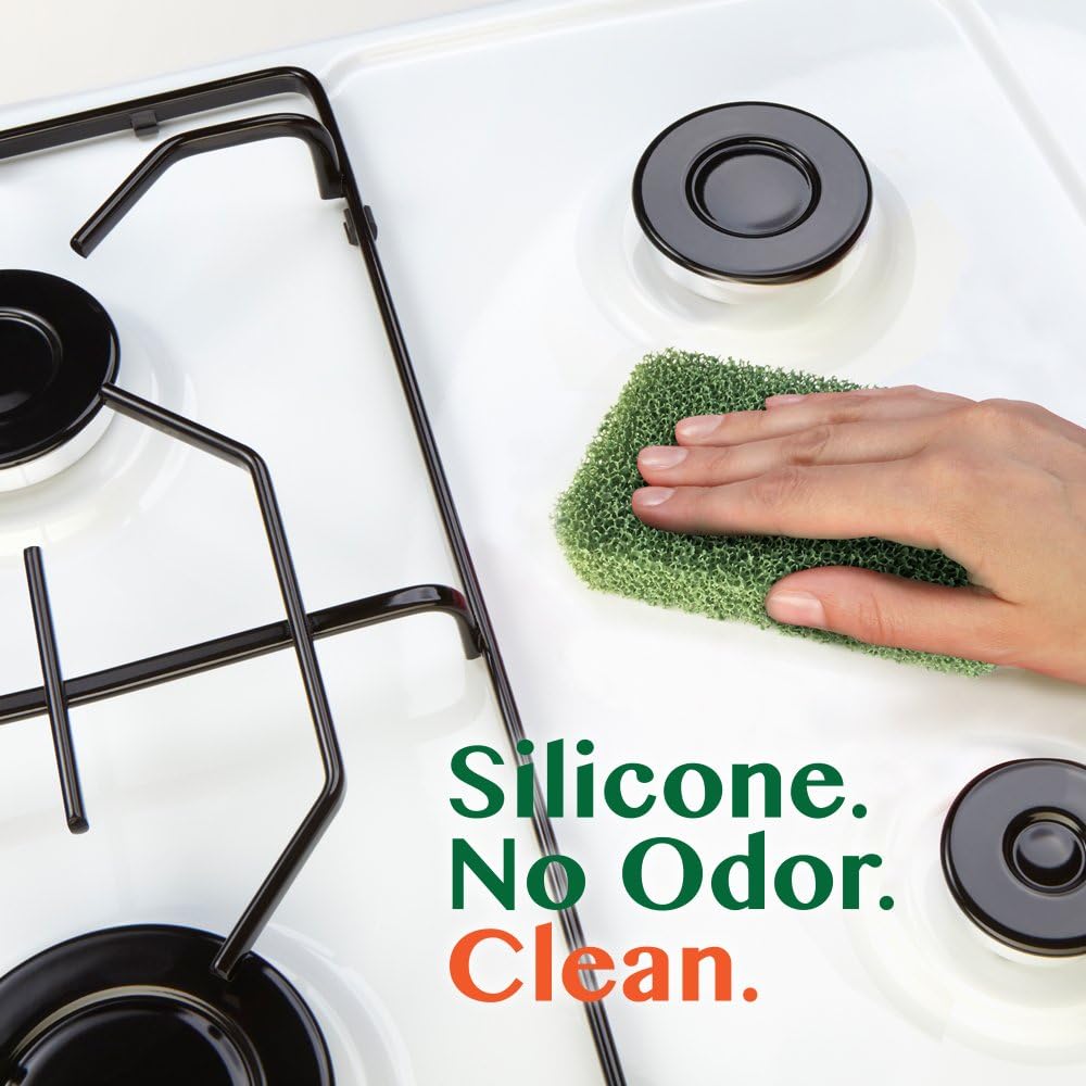 Antimicrobial Cooktop Cleaner Silicone Scrubber by Peachy Clean (Qty 1)