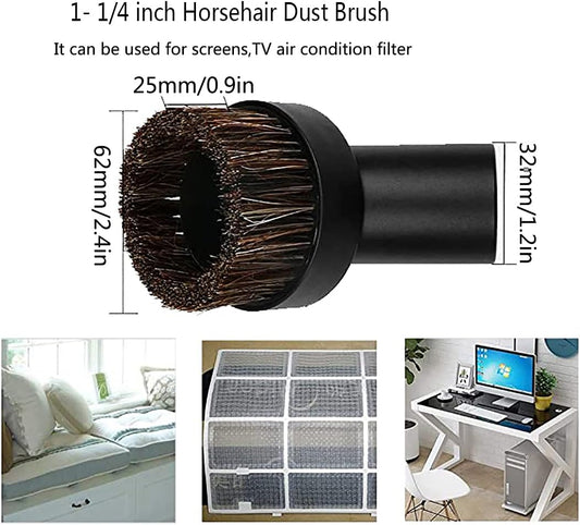 1 1/4 inch Vacuum Attachments Brushes Kit 1-1/4 inch 1-3/8 inch Vacuum Cleaner Accessories for 32mm and 35mm Standard Hose