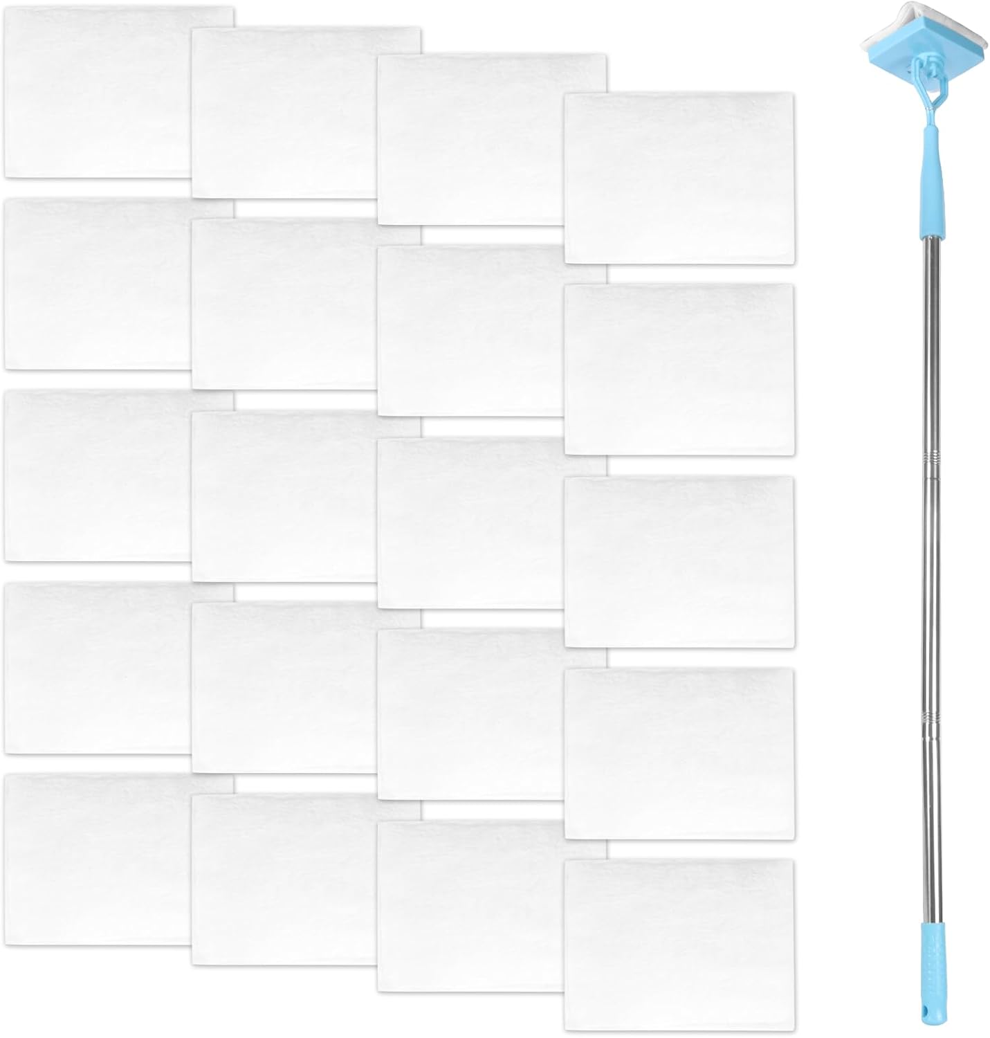 10 Pack Reusable Pad Refills Compatible with Baseboard Cleaner Tool - Microfiber Replacement Pads for Wet & Dry Use (Mop NOT Included)