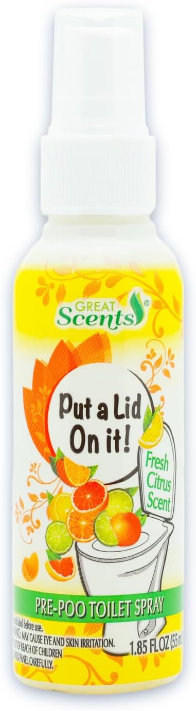 Stinky Bowl Spray 2 Pack - Bundle with 1.85 Oz Bottles of Before You Go Bathroom Spray in Fresh Citrus Scent | Toilet Bowl Mist Odor Eliminator