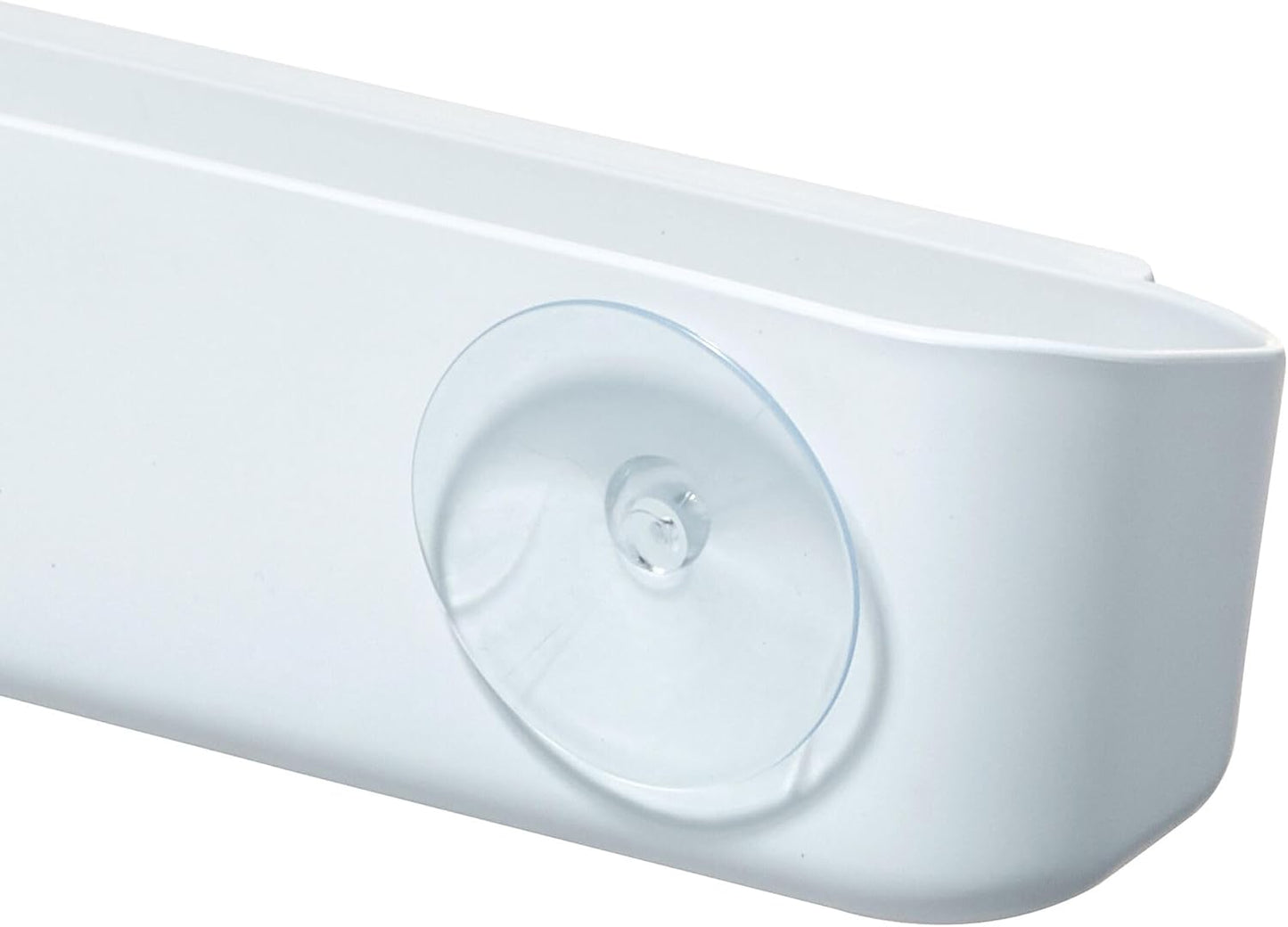 iDesign Recycled Plastic Double Suction Sink Caddy, White