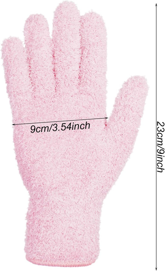 3 Pairs Microfiber Dusting Gloves for Plants, Plant Leaf Cleaning Gloves, Reusable Washable Dusting Mitts for House Plants Blinds Furniture