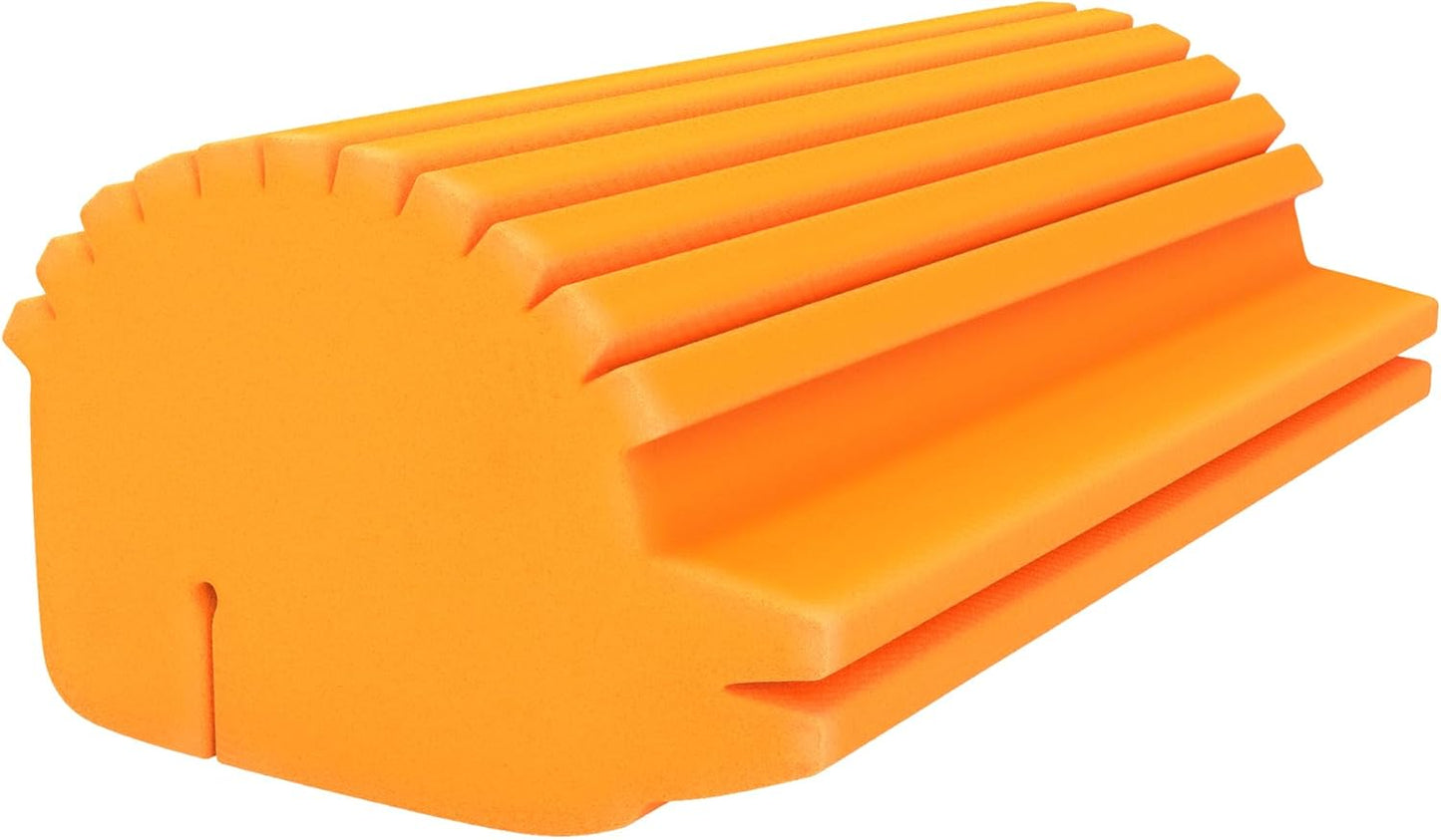 Dust Sponge for Cleaning with Built-In Pocket - Heavy Duty Damp Dusting Sponge with Ridges for Home, Office, Car Surfaces - Portable, Multipurpose, Easy to Use Dust Cleaner, Remover fur cobra