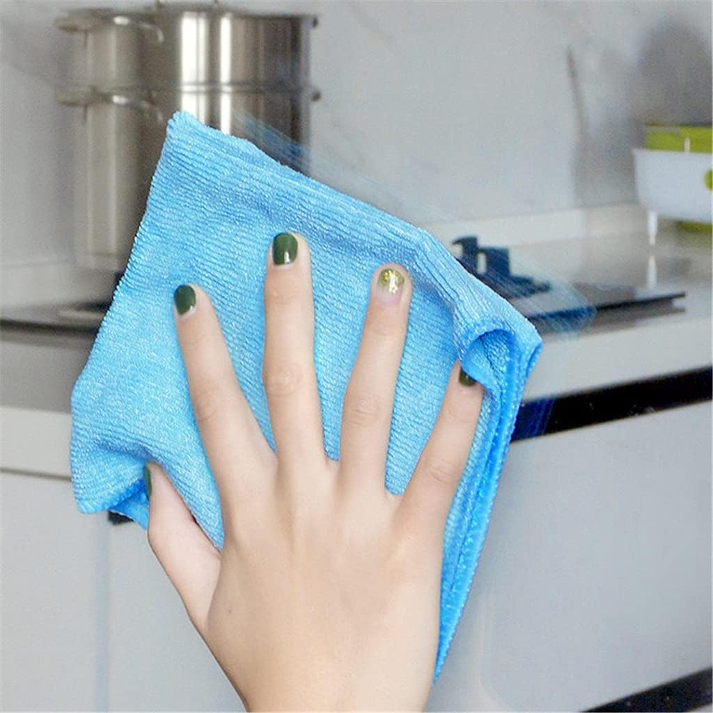 Thickened Dish Towel 5 Pieces of Wood Fiber Cloth Kitchen Cleaning Degreasing Wipe Water Absorbent 32 * 32cm