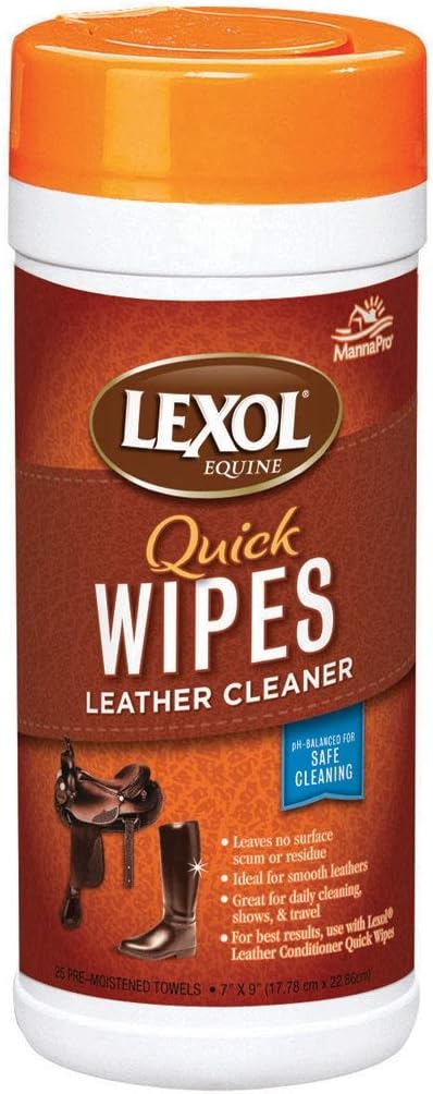 Lexol Leather Tack Cleaner Wipes, 25 Count