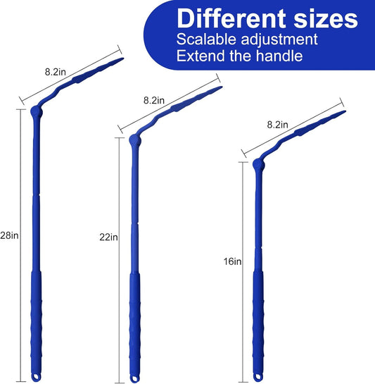Yeebeny 2 Pcs Replacement Handles Compatible with Swiffer Duster Refill, 3 Ft Swiffer Handles Only, Extended Pole, Adjustable Length Removal Duty Duster Refills (Blue)