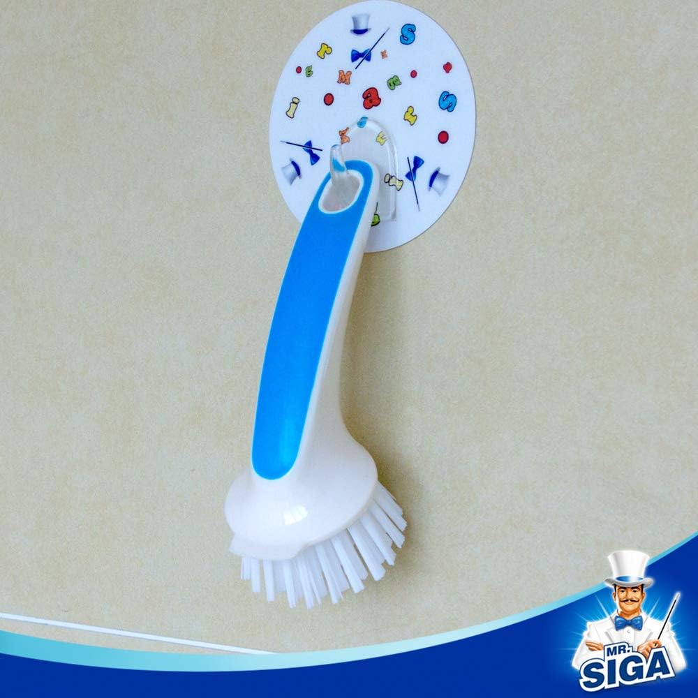 MR.SIGA Pot and Pan Cleaning Brush, Dish Brush for Kitchen, Pack of 2
