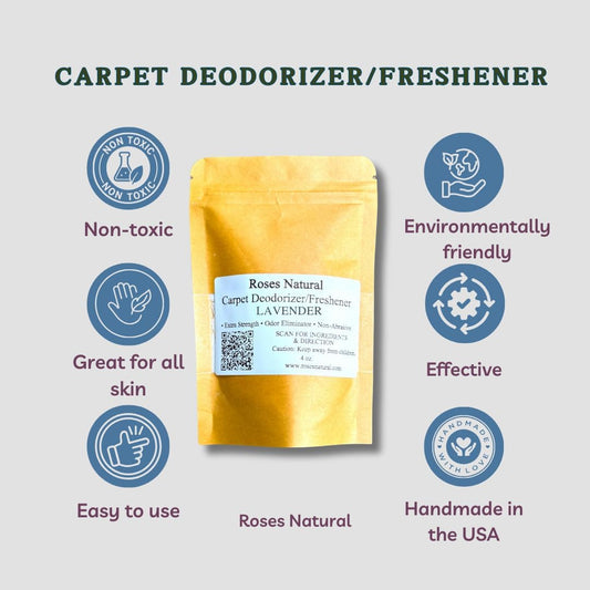Carpet Deodorizer & Freshener, Pet & Kid-Friendly, Odor Eliminator (Vanilla, 4 oz)