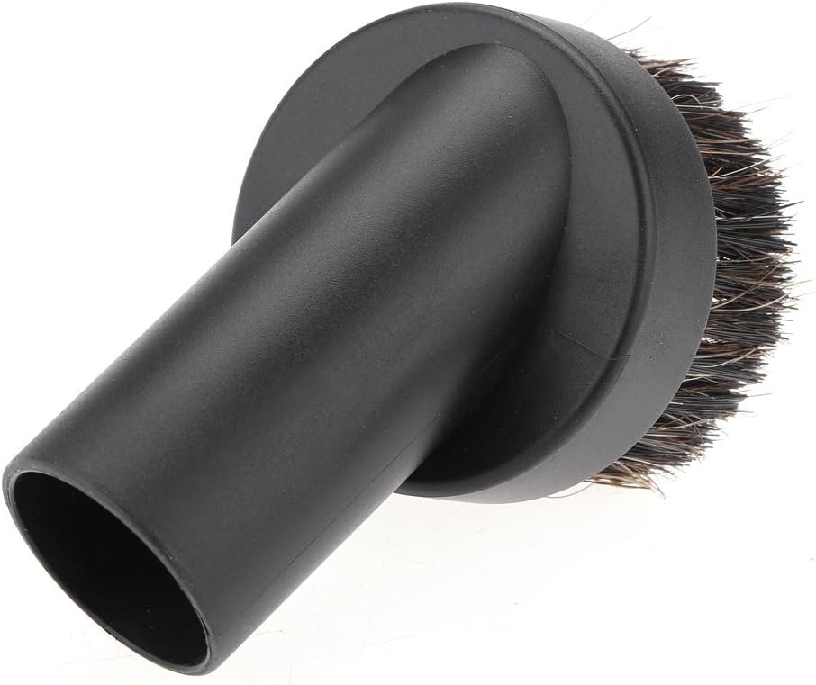 Delaman 32mm Round Dust Brush, 1.25" Small Round Vacuum Cleaner Accessory Vacuum Attachment for Cleaning Vacuum Blinds Hard Small Spaces Soft Bristle