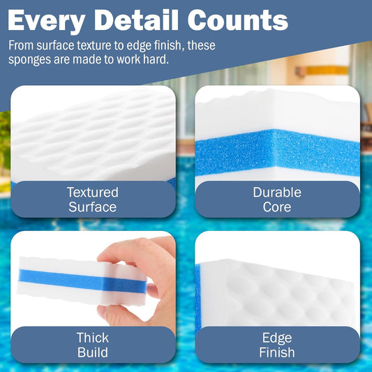 Hot Tub Cleaner Sponges – 5-Pack Spa Cleaning Accessories for Hot Tubs, Swimming Pools, Ice Baths & Paddling Pools – Durable, Reusable Pool Cleaning Sponges - Pool Dirt & Grime Remover