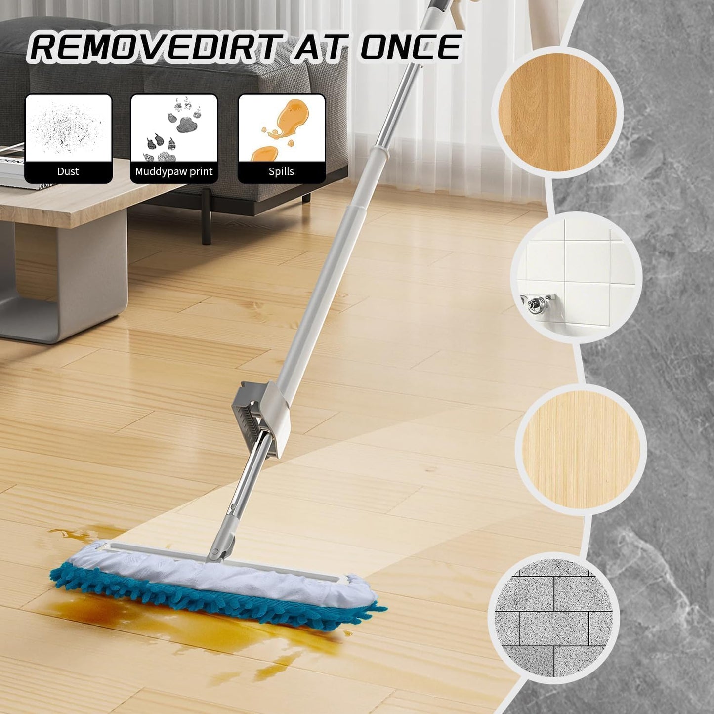 Mop Slippers Socks Floor Cleaning,Microfiber Shoe Covers dust Washable Reusable for Woman Man House Kitchen