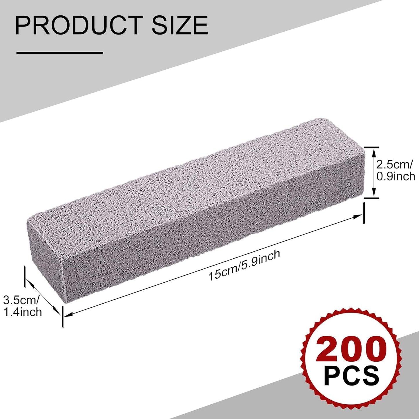 Chinco 6 Packs Pumice Stick for Cheaning, Pumice Scouring Stone Pad Removing Stain Grime Without Leaving Scratches for Kitchen Oven Stove Home Bathroom Toilet Pool House Cleaning Supplies