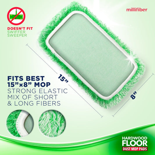 Millifiber Microfiber Mop Refills 15x8 Inches, 3-Pack (Mop is Not Included)