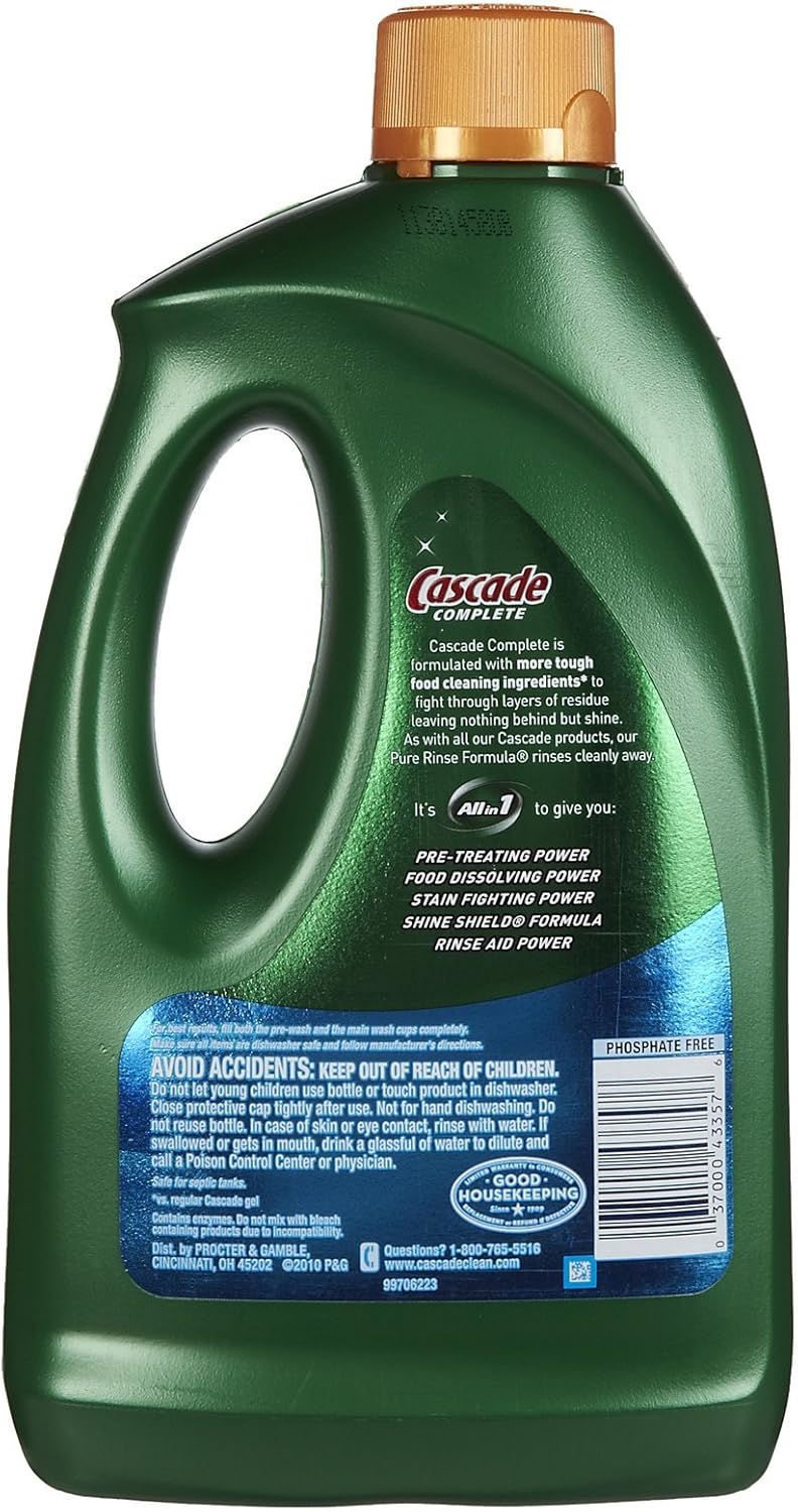 Cascade Complete Gel All-in-1 Dishwasher Detergent, Citrus breeze, 74.88 Oz (Pack of 2)
