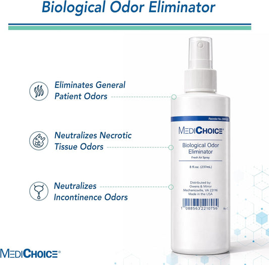 MediChoice Biological Odor Eliminator, Scented, Pump Spray, 8 Oz, 1314OE8120 (Each of 1)