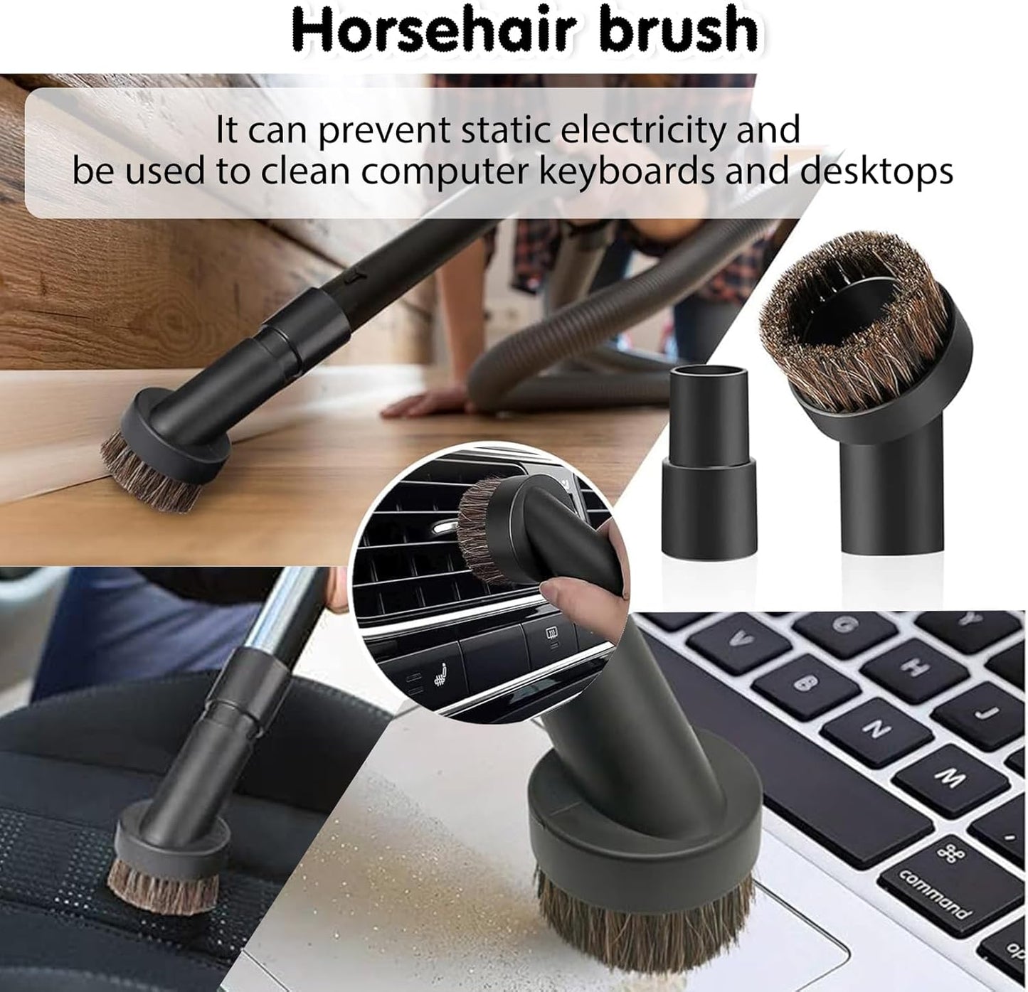 Vacuum Cleaner Brush Attachment Compatible With Eureka NEU181A NEU182A NEU182B NEU181D NEU280 NEU202 NEU10AE5 NEU10AE4 Upholstery tool,Dusting brush,Crevice tool,Horsehair brush Replacement Parts