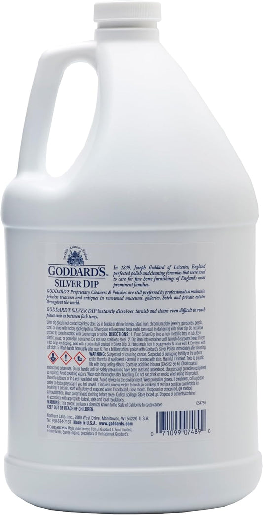 Goddard's Silver Cleaner Dip – Silver Jewelry Cleaner Solution for Filigree Metalwork & Small Items – Professional Use Tarnish Remover – Silverware Cleaning Supplies (10 oz)