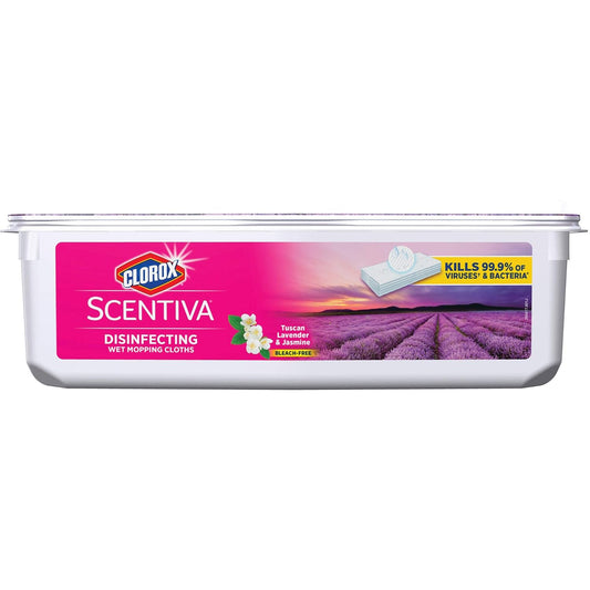 Clorox Disinfecting Wipes Clorox Scentiva Disinfecting Wet Mopping Pad Refills For Floor Cleaning, Tuscan Lavender & Jasmine, 24 Count