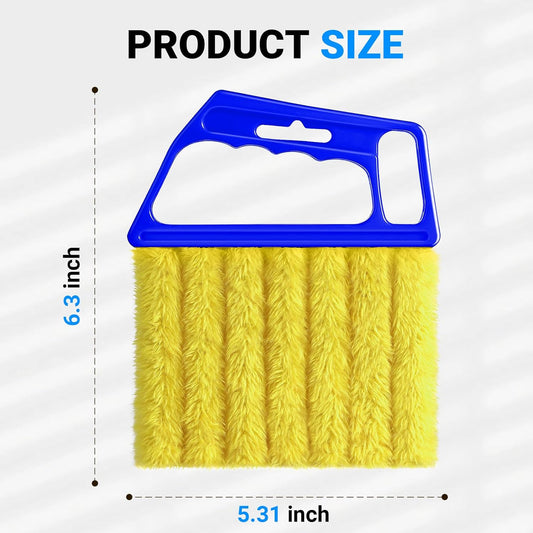 3pcs Window Blind Cleaner Duster Tool,2026 New Cleaning Tools,7 Fingers Washable Microfiber Dusters for Cleaning,Crevice Cleaning Brush, Duster for Venetian Blinds & Air Conditioner Vents(Orange