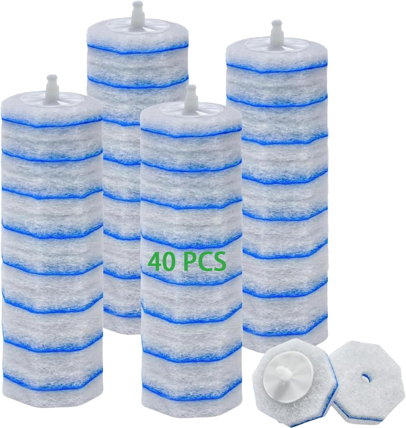 20 Count Toilet Wand Refills Fits Clorox Wand, 3X Cleaning Exclusive Upgrade Formula Disposable Toilet Bowl Wand Refills, No Falling Apart, Fits Most Brand Toilet Brushes Cleaning Systeam