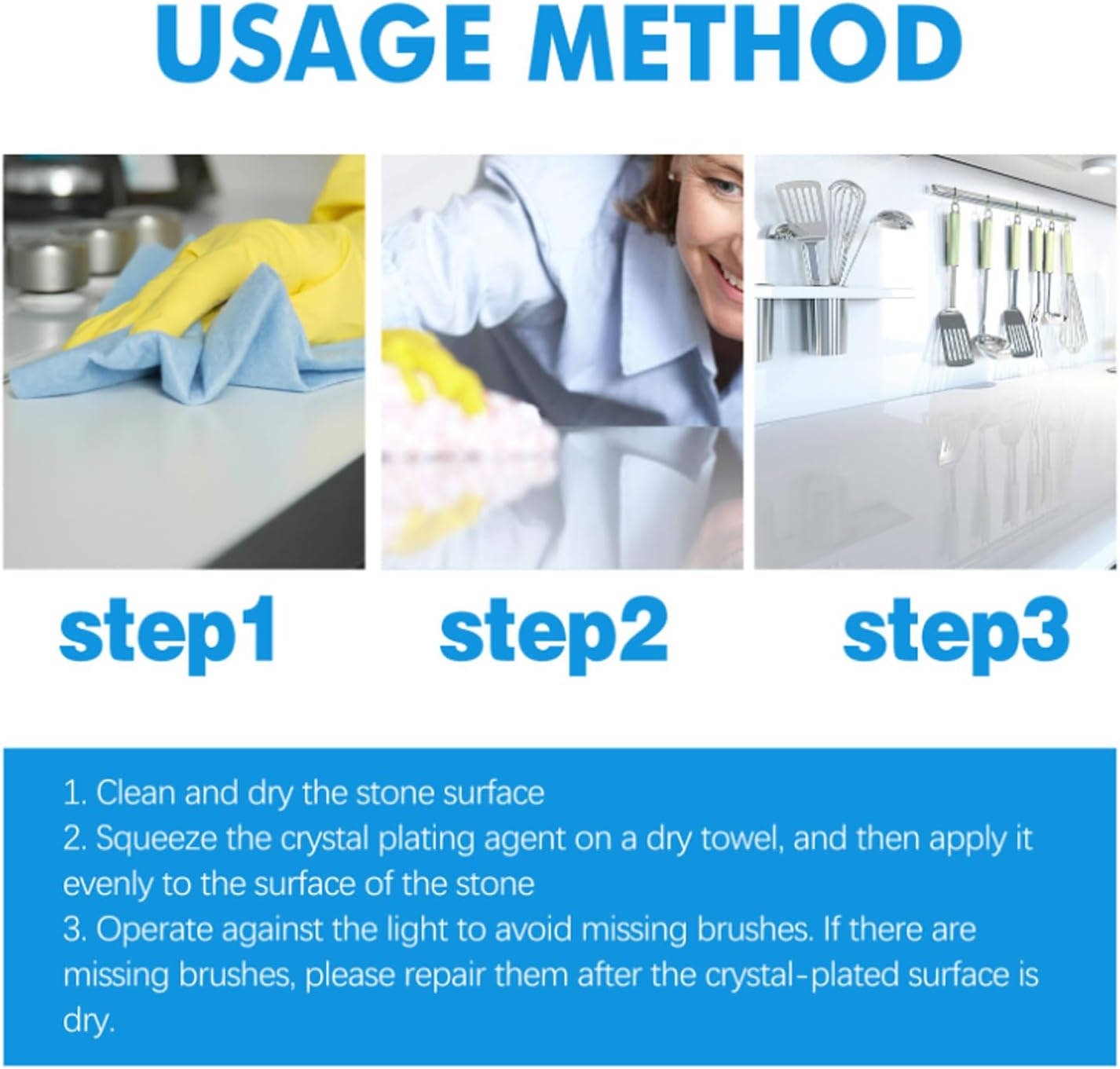 2 PCS Stone Crystal Plating Agent, Nano Stone Crystal Plating Agen, Marble Cleaner Stain Remover