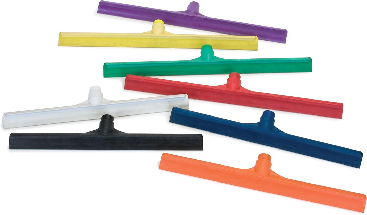 SPARTA 24" Floor Squeegee Replacement Head, Seamless Rubber with Rust-Free Plastic Frame for HACCP Compliance, Heavy-Duty Industrial Use, Thermoplastic Rubber, 24 Inches, Red