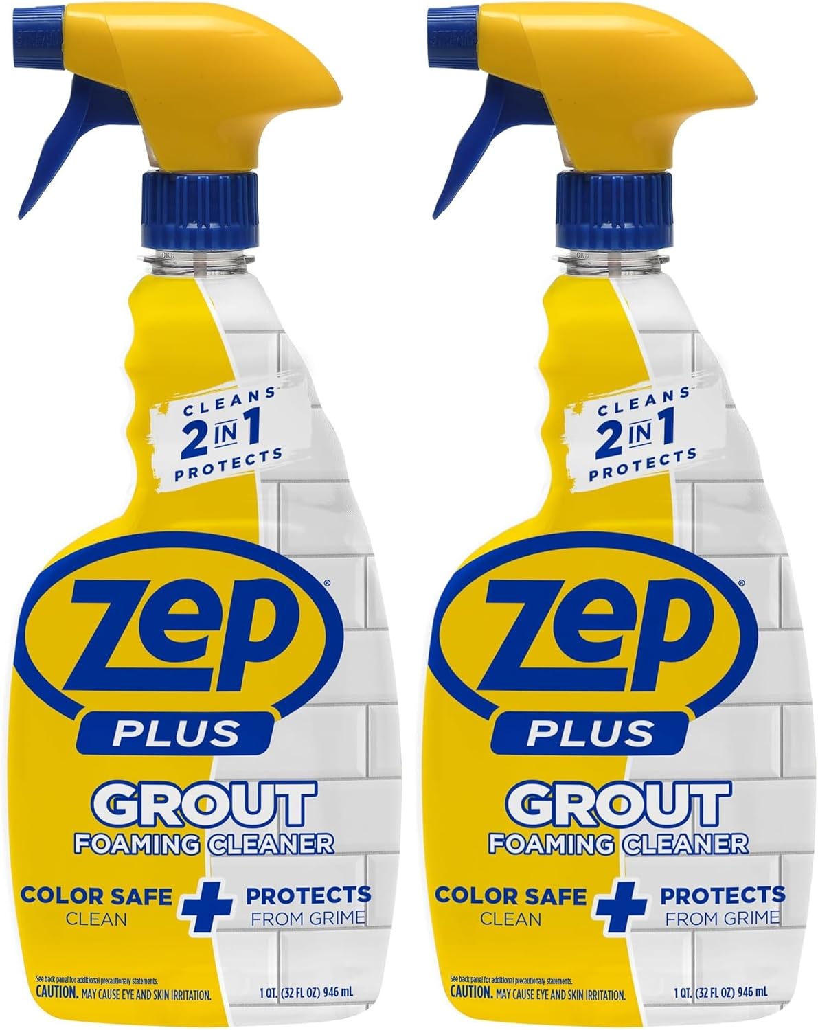Zep Plus Grout Foaming Cleaner - 32 Fl OZ - R54212-2-in-1 benefits clean while protecting grout from water, dirt and grime