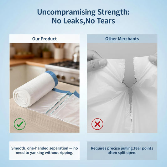 3 Gallon Trash Bags Drawstring 0.96 Mil - 120 Count 12 Liter Small Garbage Bags for Bathroom, Strong White Unscented Plastic Wastebasket Bin Liners for Toilet Office and Bedroom