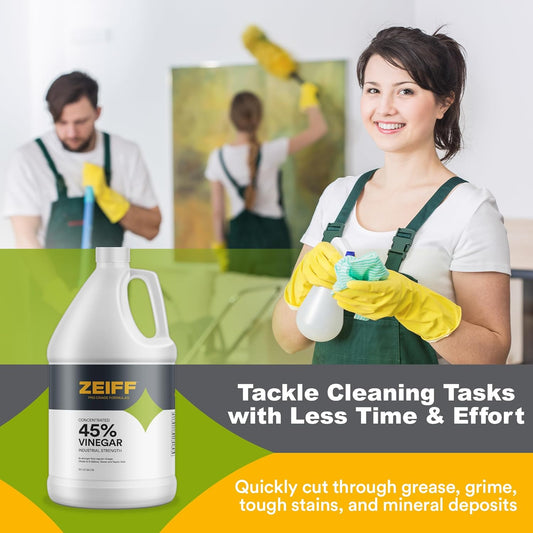 Zeiff 75% Pure Concentrated Vinegar - Technical Grade Acetic Acid Solution for Home and Outdoor Use - Cleaning Vinegar for Home & Laundry - 32 Oz, 2 Pack