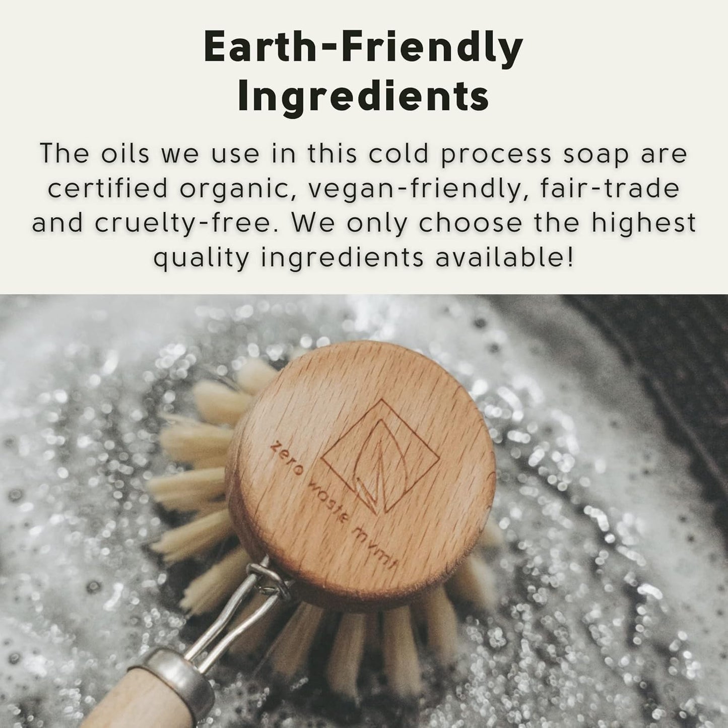 Dish Washing Bundle Kit | Eco-Friendly Solid Dish Soap, Cedar Soap Tray, Bamboo Pot Brush | Organic & Vegan Ingredients, Non-Tox Dish Soap | 3pc. Set