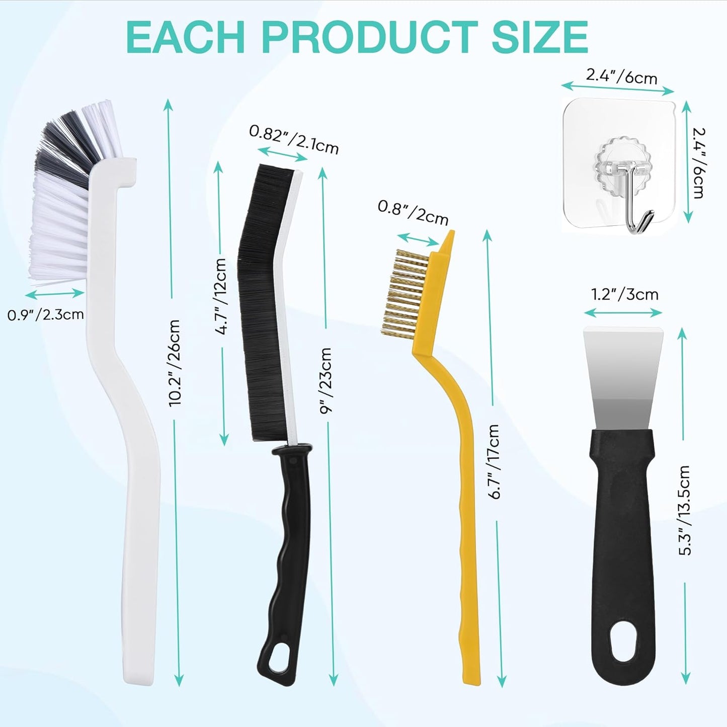 Crevice Cleaning Brush,12 Pcs Cleaning Supplies Cleaning Brush Tools,Hard Bristle Cleaning Brushes for Household Use Bathroom Tiles Kitchen Corner,Sink,Teapot, Bottle,Blender Practical and Durable