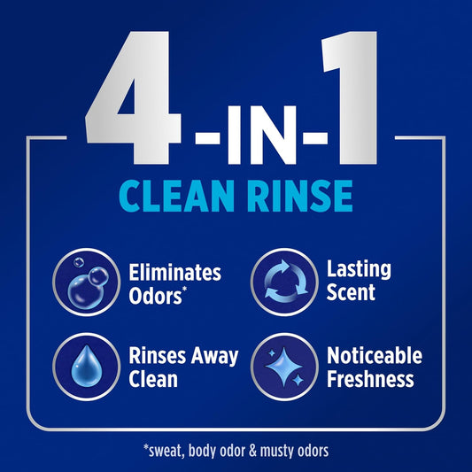 OxiClean Odor Blasters Fabric Rinse, 4-in-1 Clean Rinse Formula, Laundry Additive and Odor Eliminator for Sweat and Musty Odors, Sparkling Fresh Scent, 50 fl oz