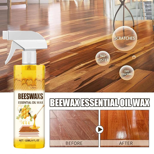 Beeswax Wood Polish Spray,Beeswax Essential Oil Wax,Scratcherase Beeswaxs Wood Floor Spray,Bees Wax Furniture Polish And Cleaner,For Floors And Furniture (2PC)