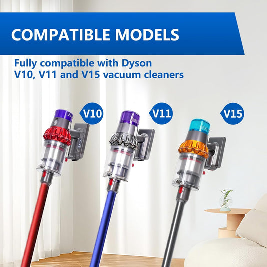 Vacuum Head Replacement Compatible with Dyson V8 V10 V11 V15 Vacuum Cleaner Upgrade Anti-Tangle Replacement Cleaner Head with Adjustable Suction Green Light Suitable for Hardwood Floor