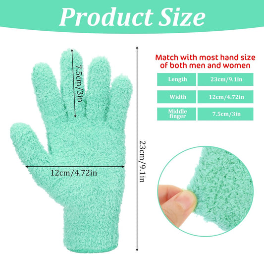 Abeillo Microfiber Gloves for Plants Dusting Cleaning, Reusable Washable Cleaning Gloves Mittens House Cars Blinds Dusting