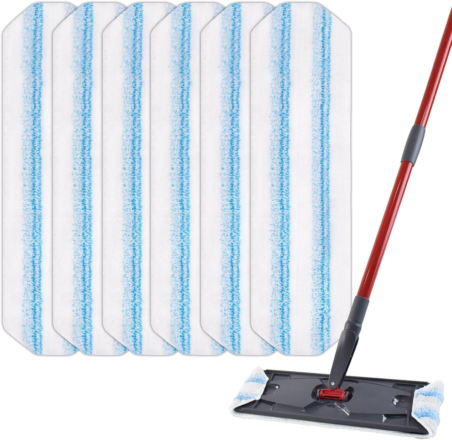 Mop Replacement Pads for OCedar H2prO Flat Mop System, 3 Pack Mop Pads for Ocedar H2prO Flat Mop, Microfiber Mop Heads Replacements for OCedar H2pro, Reusable Mop Refills Safe on Various Floors